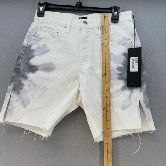 Edwin Denim Shorts Women's 26 (2) White Tie dye CAI Shorts Button Fly NWT - Picture 15 of 15